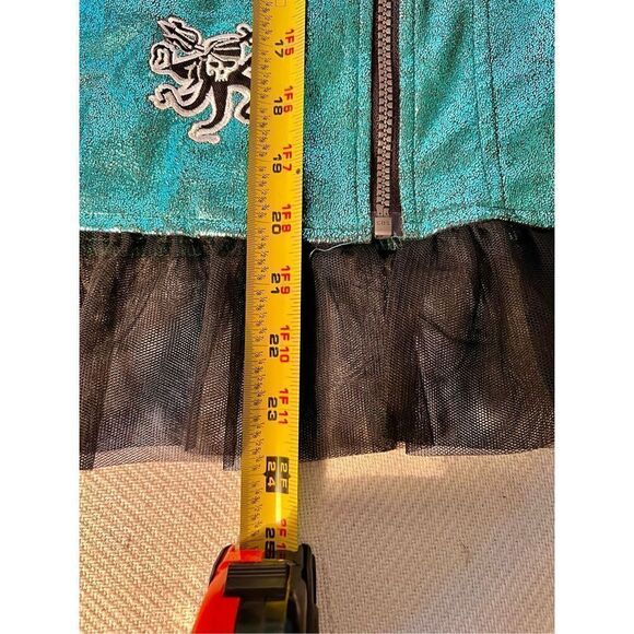 Disney Descendants 3 Teal Uma Motorcycle Vest Black Vest Tulle XL (14/16) - Picture 8 of 8